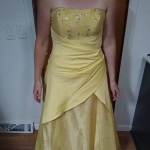 David's Bridal Canary Prom Dress 17/18